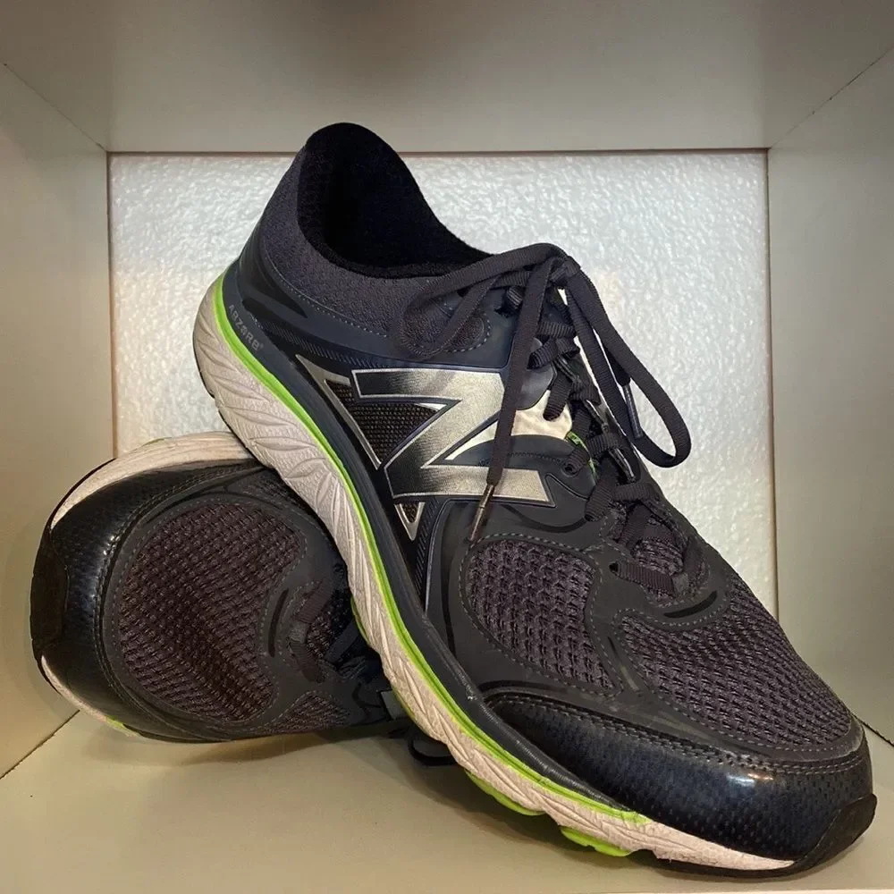 New Balance Mens 940v3 Stability Running Sneakers Athletic Size 14W Blue Gray